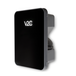 Cargador SOCKET V2C Trydan 7,4kW monofásico base NEGRO tipo 2